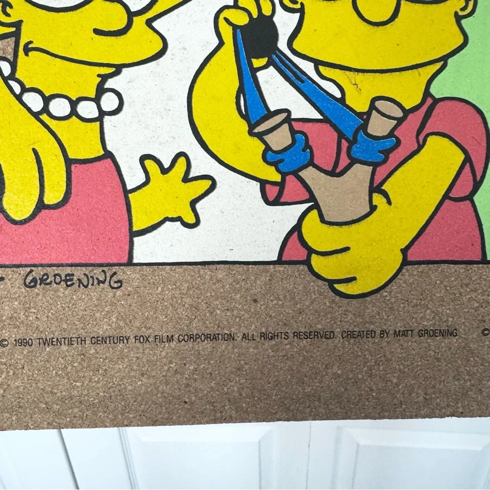 Vintage 1990 ROSE ART “THE SIMPSONS” cork board